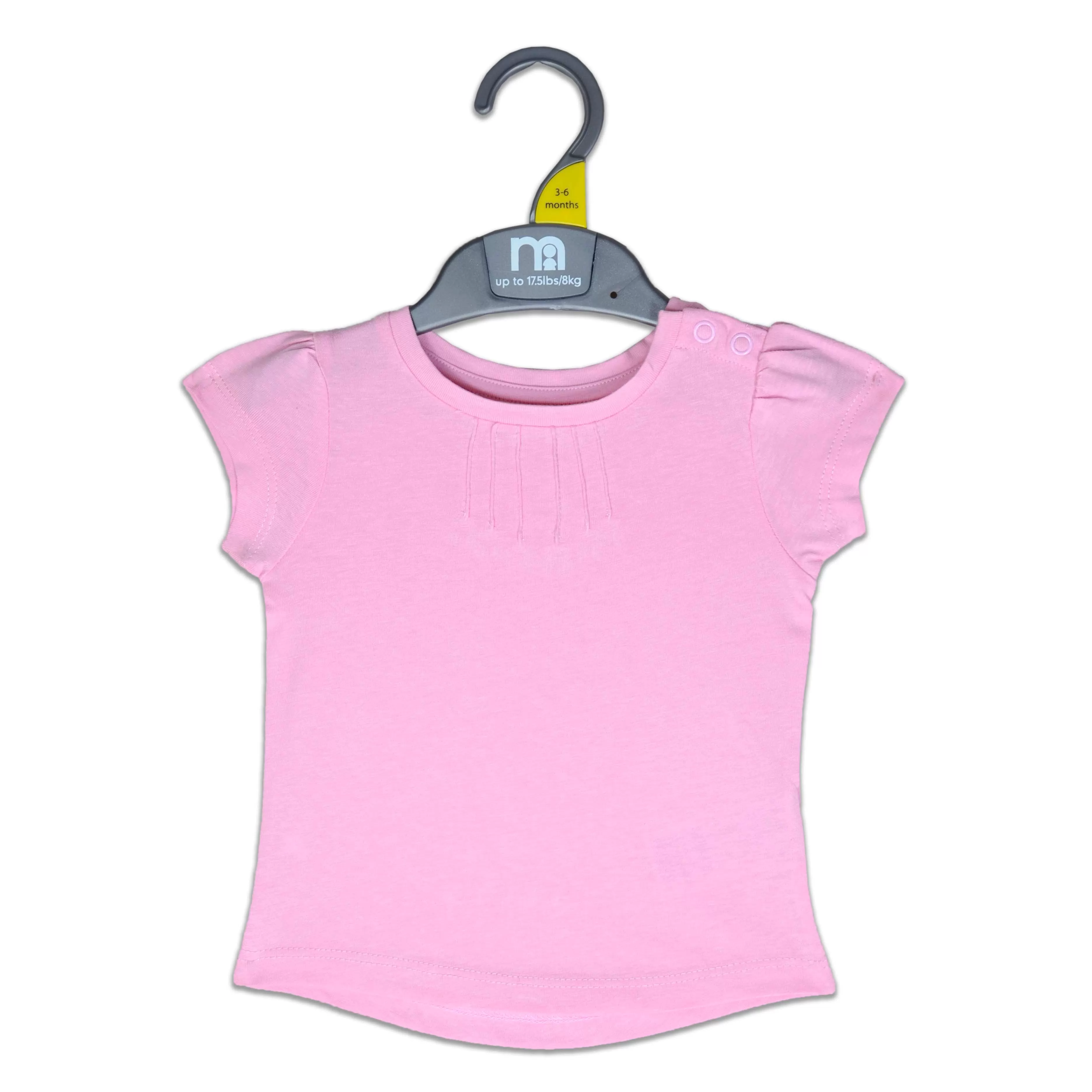 C1435 M-CARE Shoulder Button Pink T-Shirt