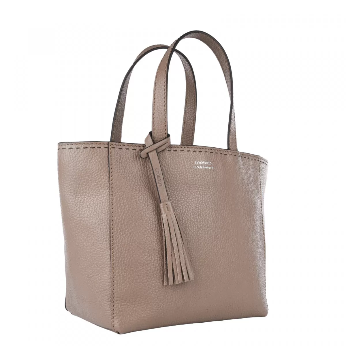 Cabas parisien Loxwood en cuir grainé - Taupe