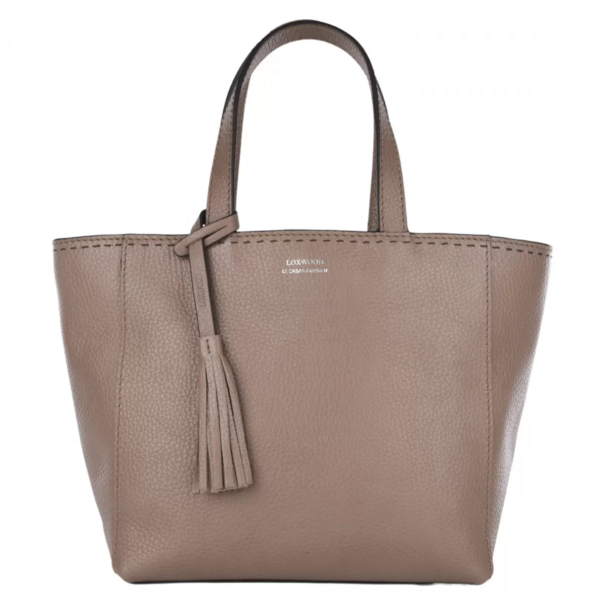 Cabas parisien Loxwood en cuir grainé - Taupe