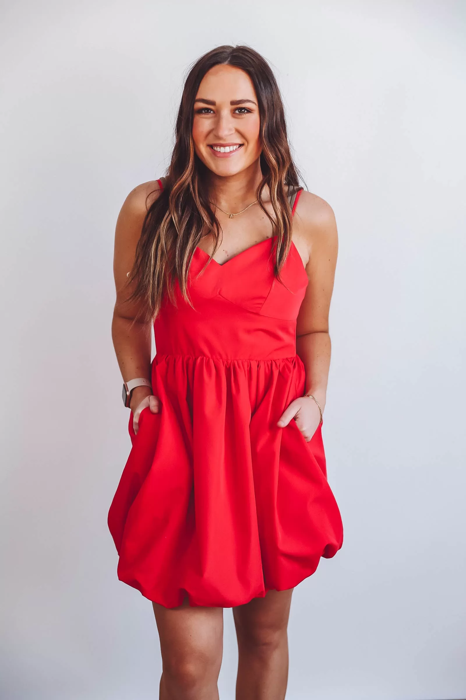 Camille Mini Dress-Red