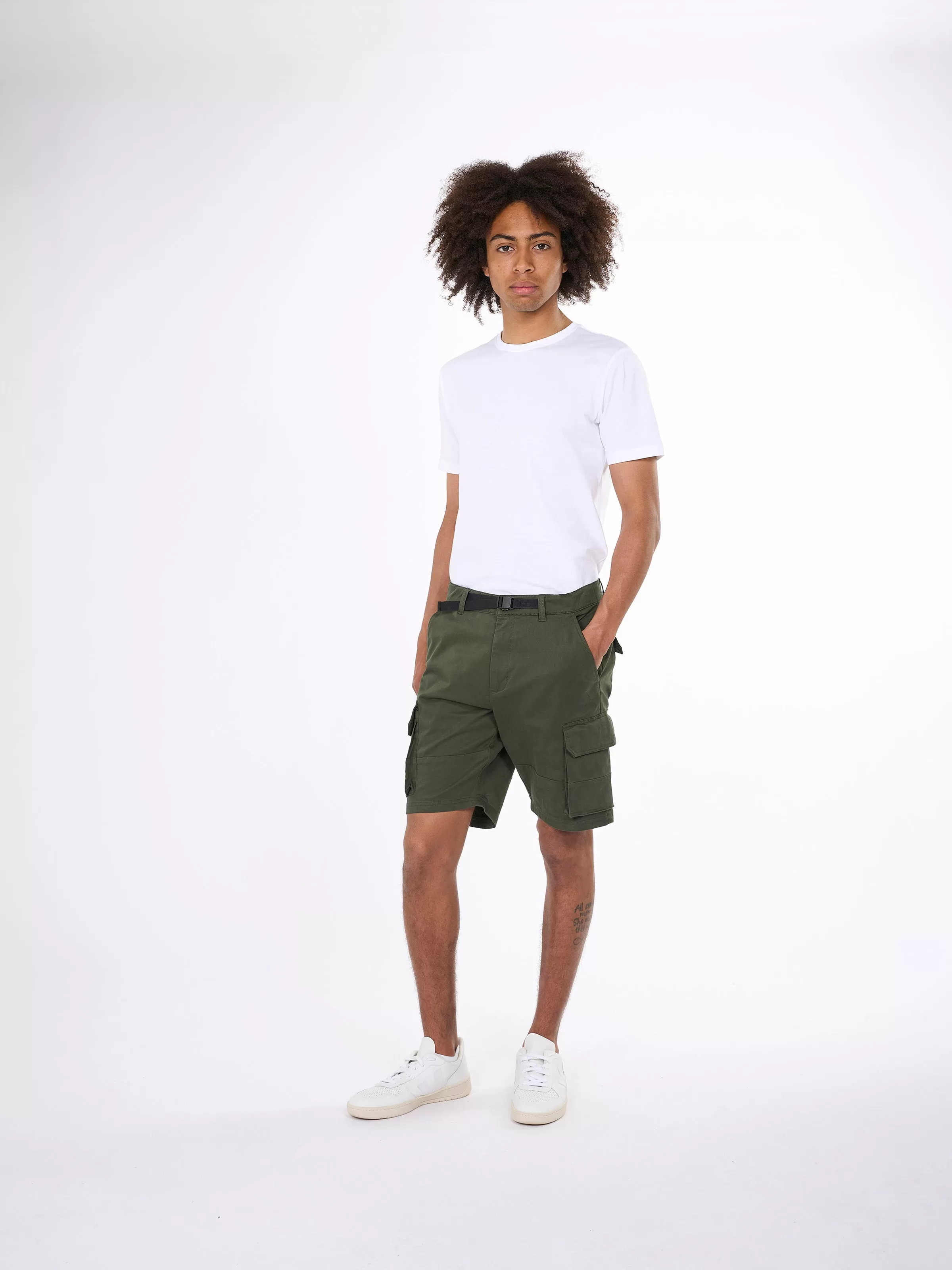 Cargo stretched twill shorts - Forrest Night