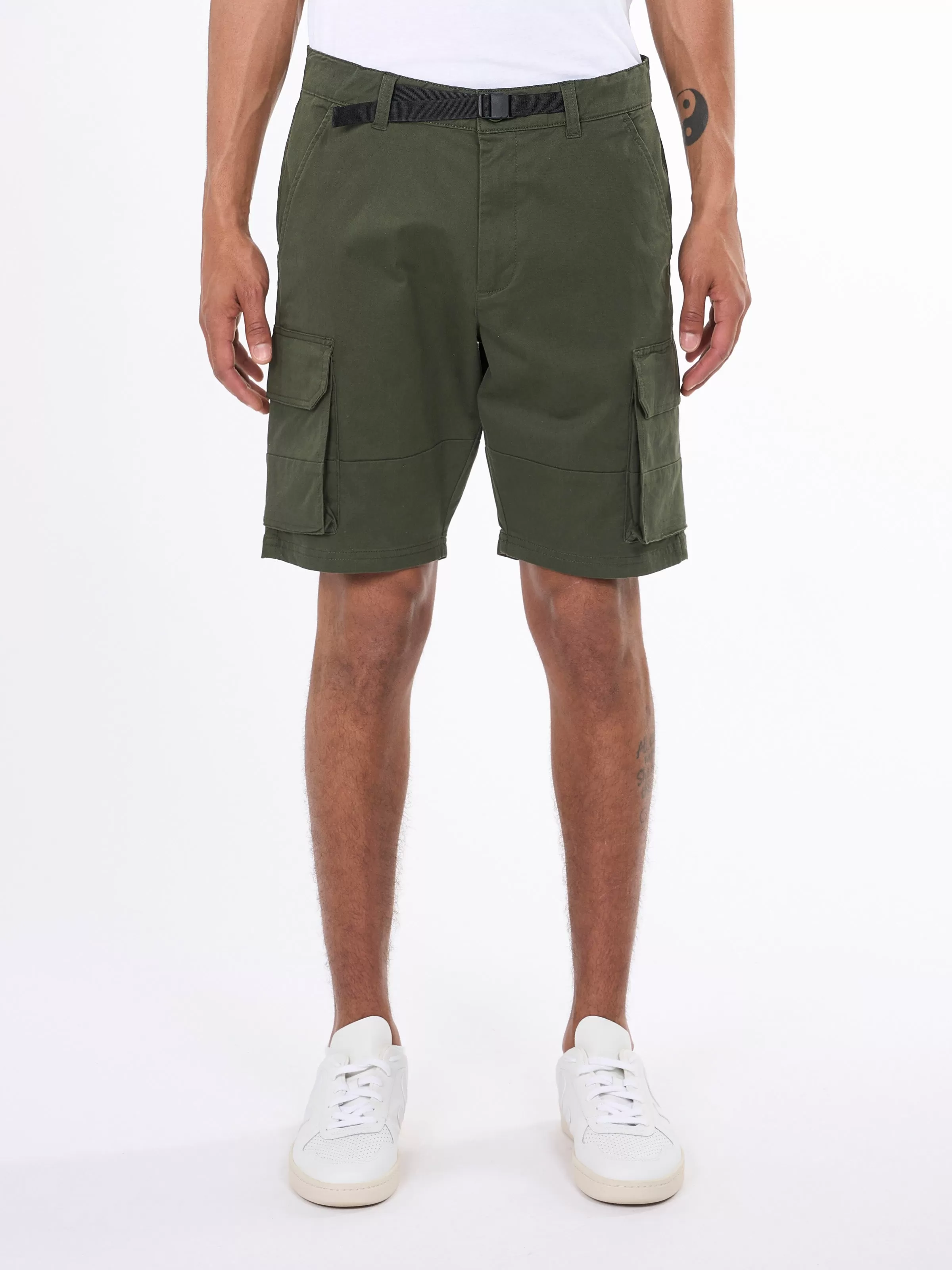 Cargo stretched twill shorts - Forrest Night