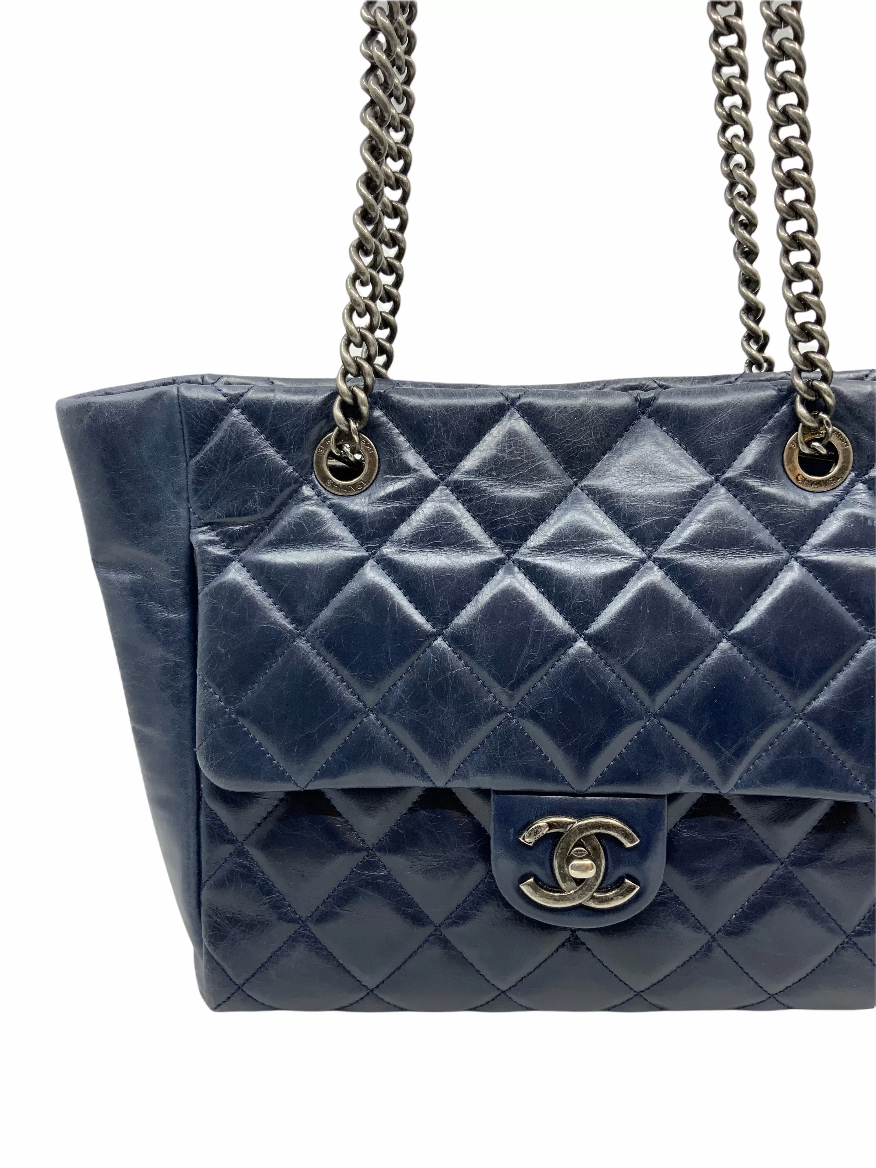 Chanel Calfskin Quilted Front Pocket Tote