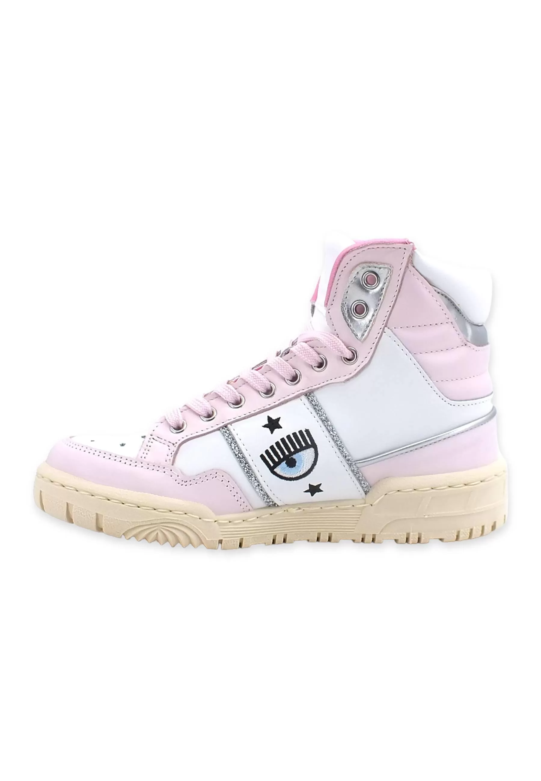 CHIARA FERRAGNI Sneaker High Donna White Light Pink CF3006-171