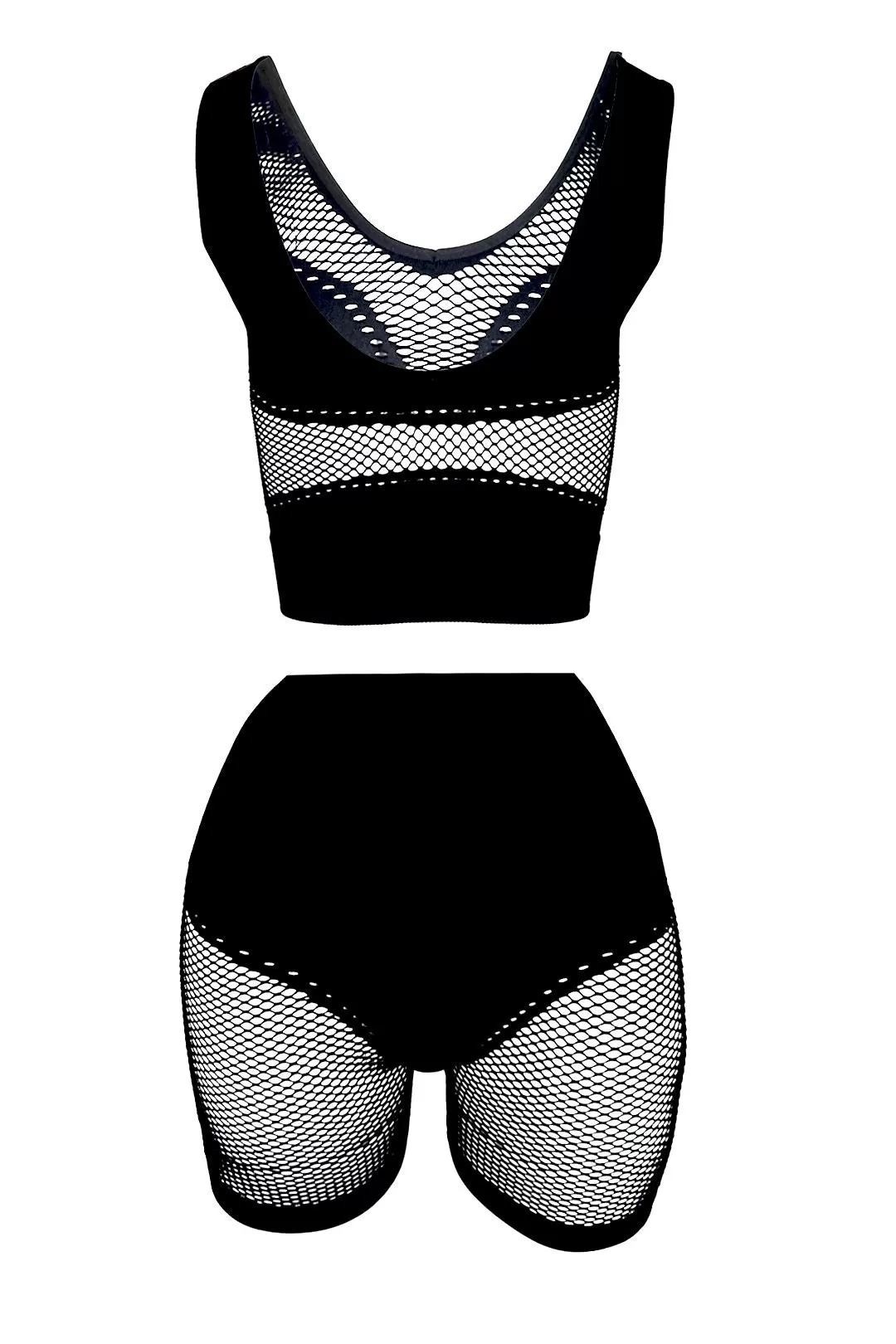 Chill Out Netted Crop Top & Shorts SET