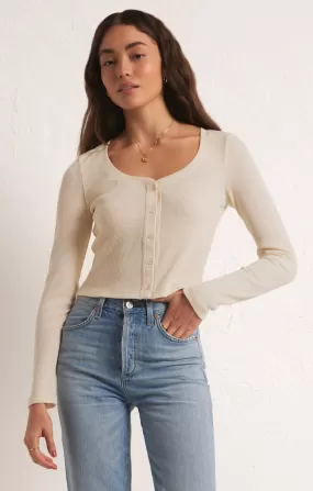 Ciana Cropped Waffle Top