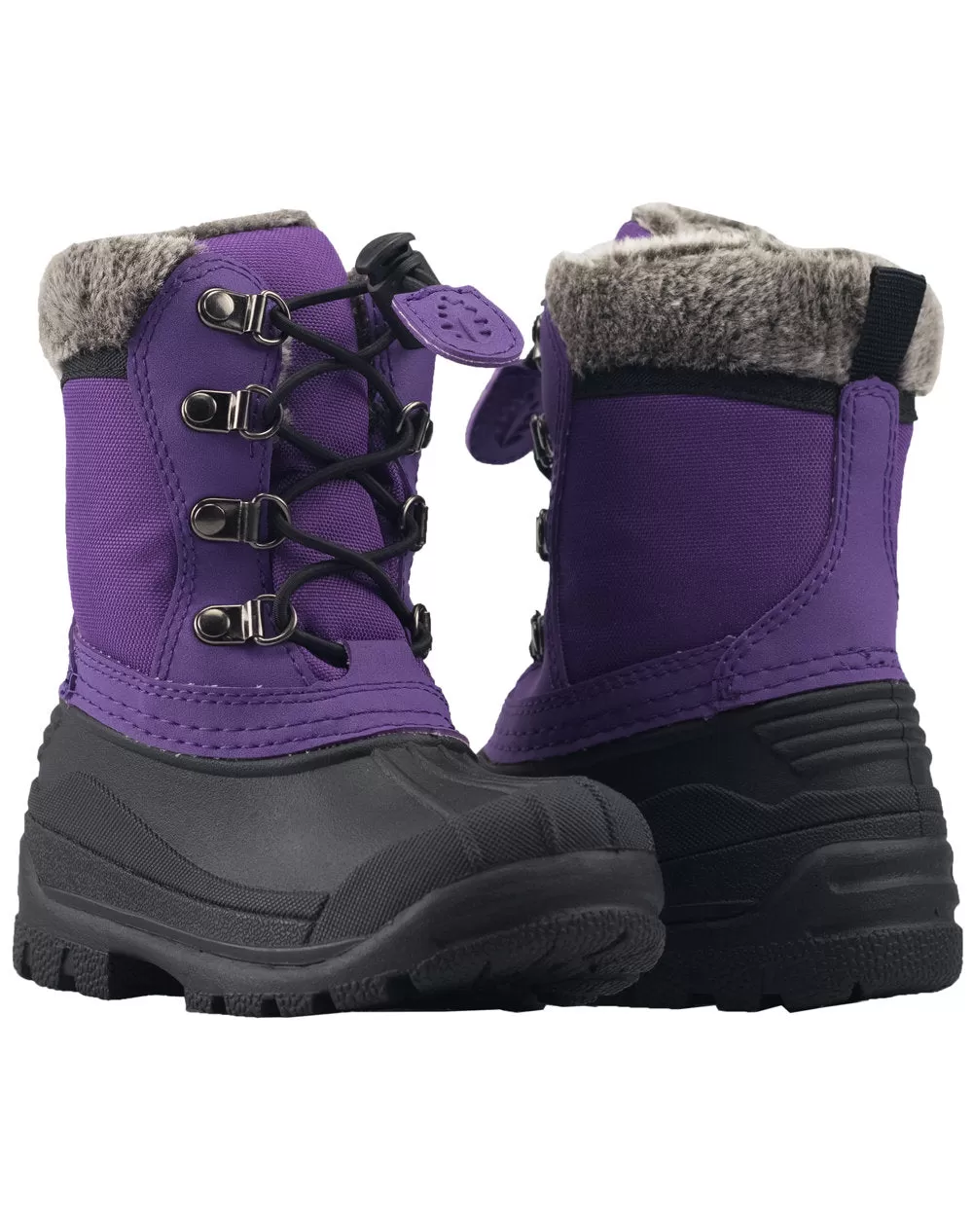 CLEARANCE: Plum Purple Lace Up Winter Snow Boots