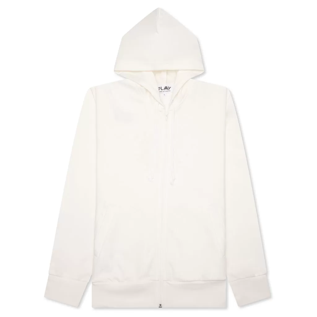 Comme des Garcons PLAY x the Artist Invader Full-Zip Hoodie - Off-White