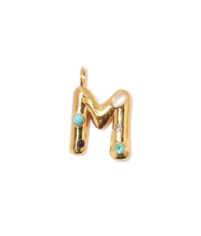 Confetti Letter “M” Charm