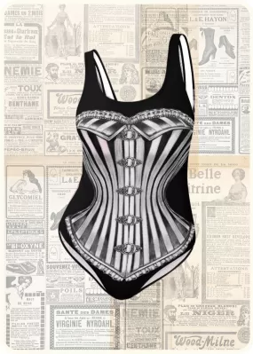 Corset Swimsuit in Black by fox savant