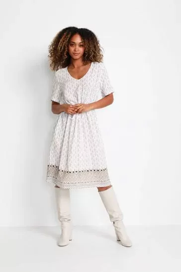 Cream Vimma Dress - Neutral Ziggy