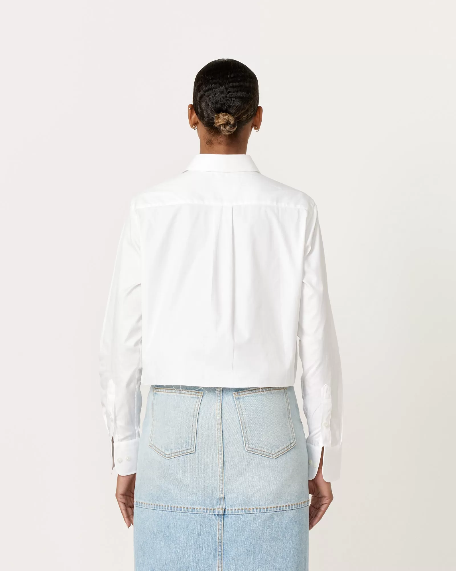 Cropped Shirt in White