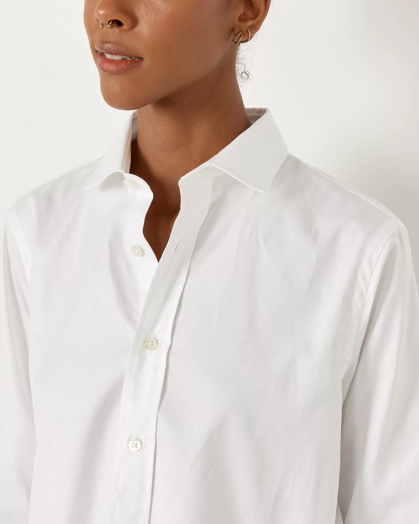 Cropped Shirt in White