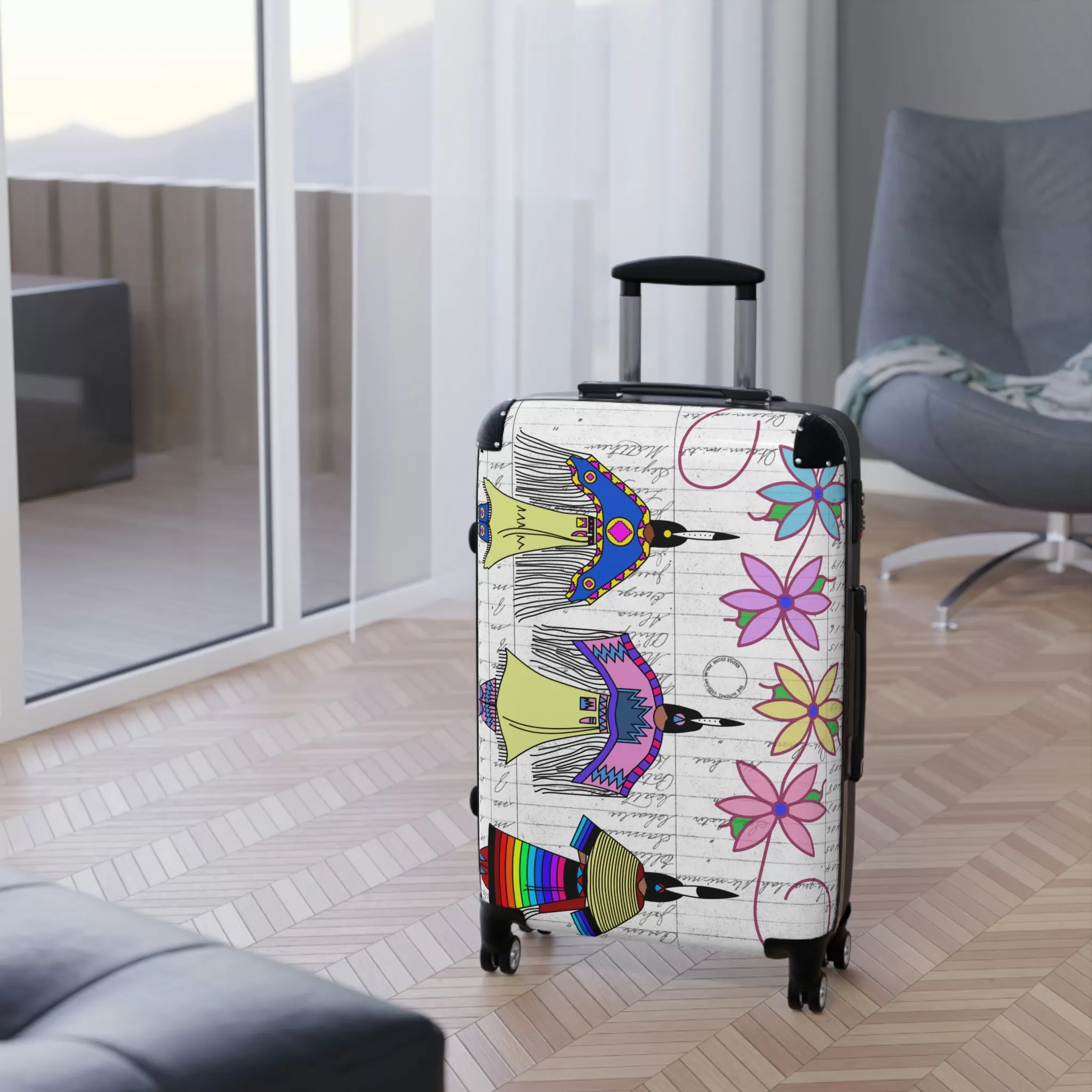 Dancing Ladies Suitcases (three sizes)