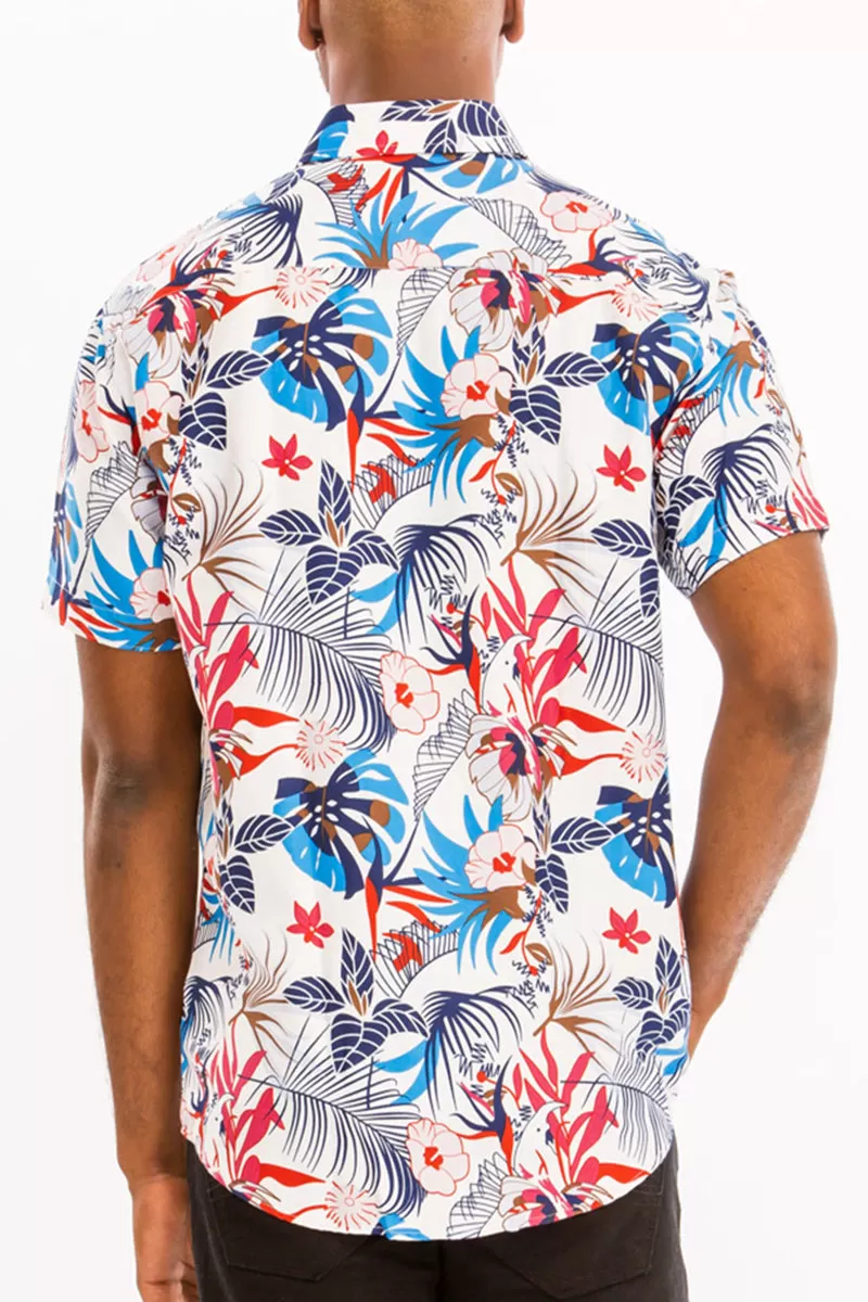 Digital Print Hawaiian Short Sleeve Shirt