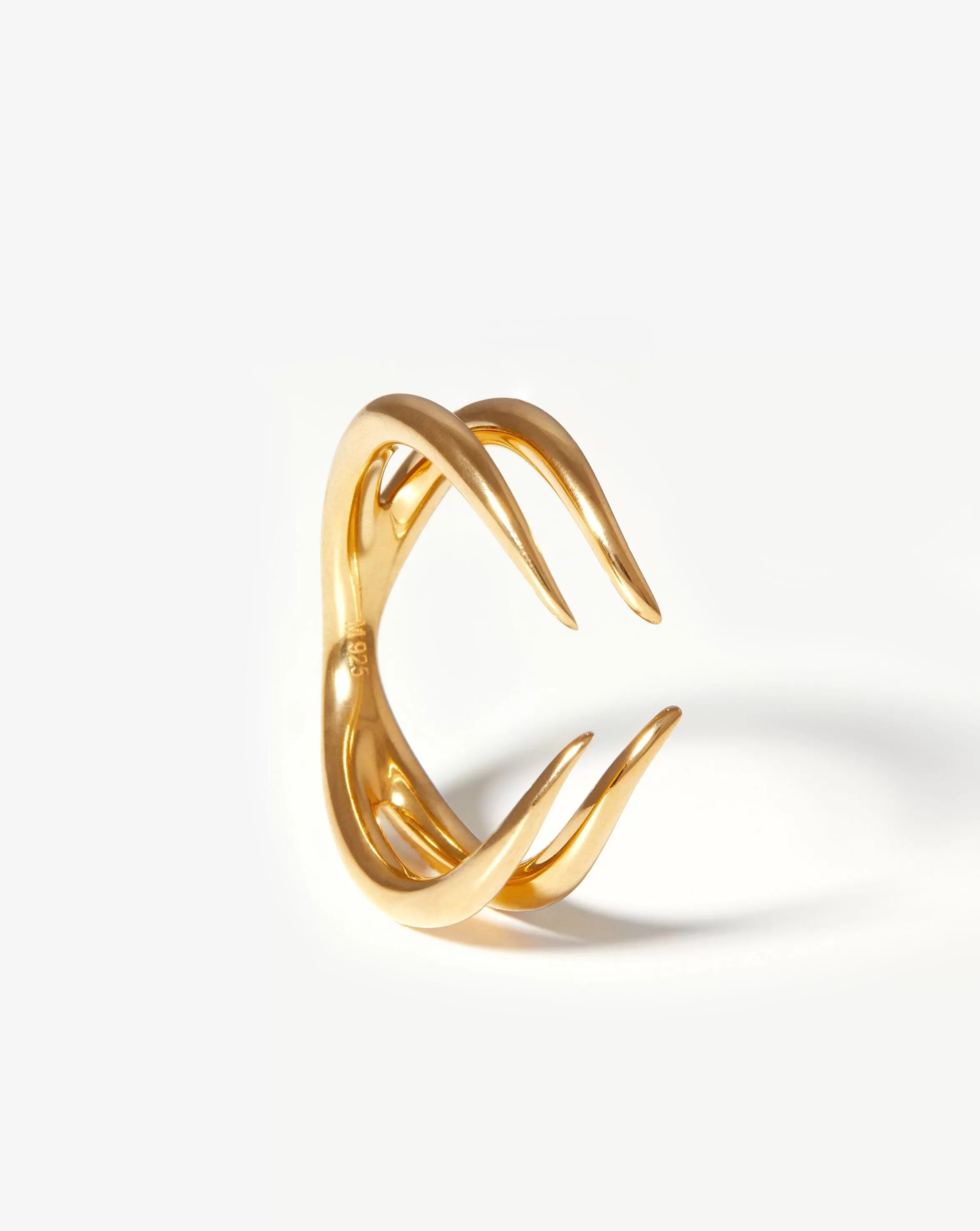 Double Claw Open Ring | 18ct Gold Plated Vermeil