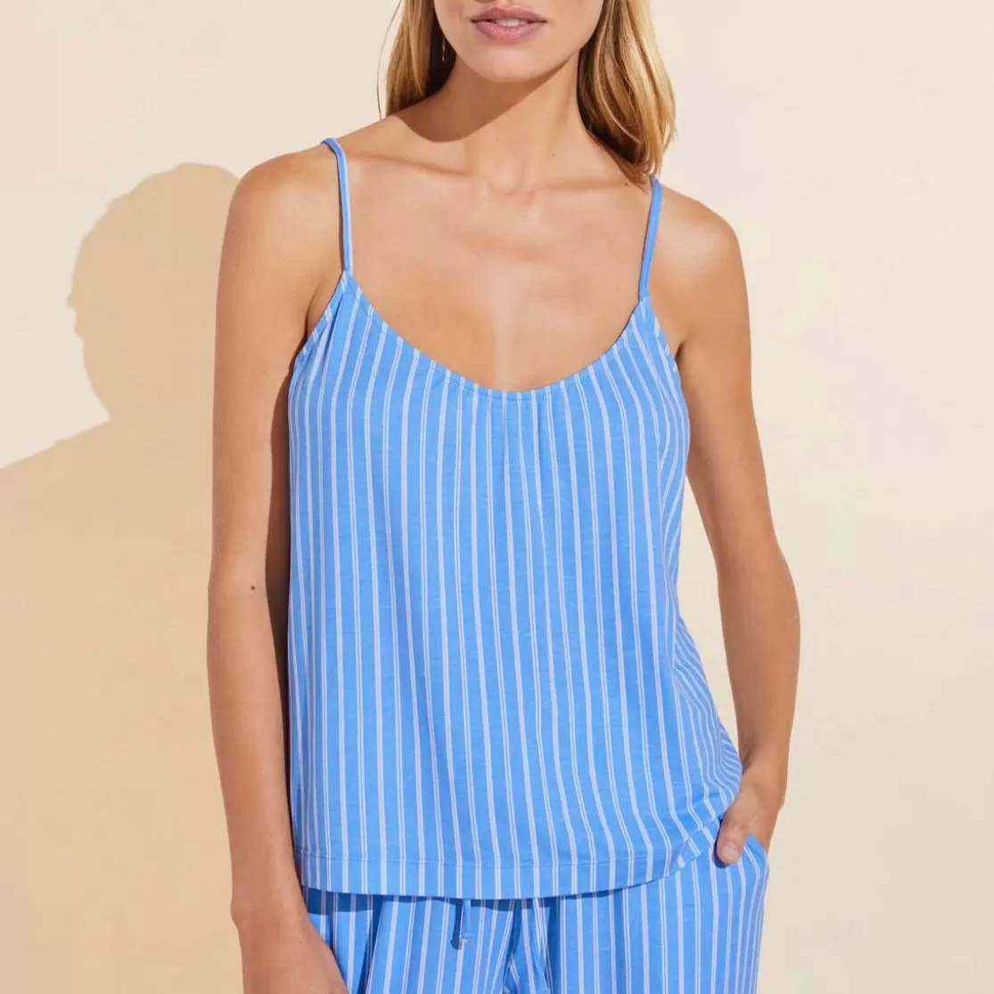 Eberjey Gisele Cami/Short PJ Set CU1141NS in Blue Stripe