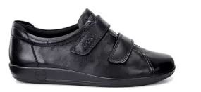 Ecco Soft 2.0 Ladies Black Double Velcro Shoe 206513