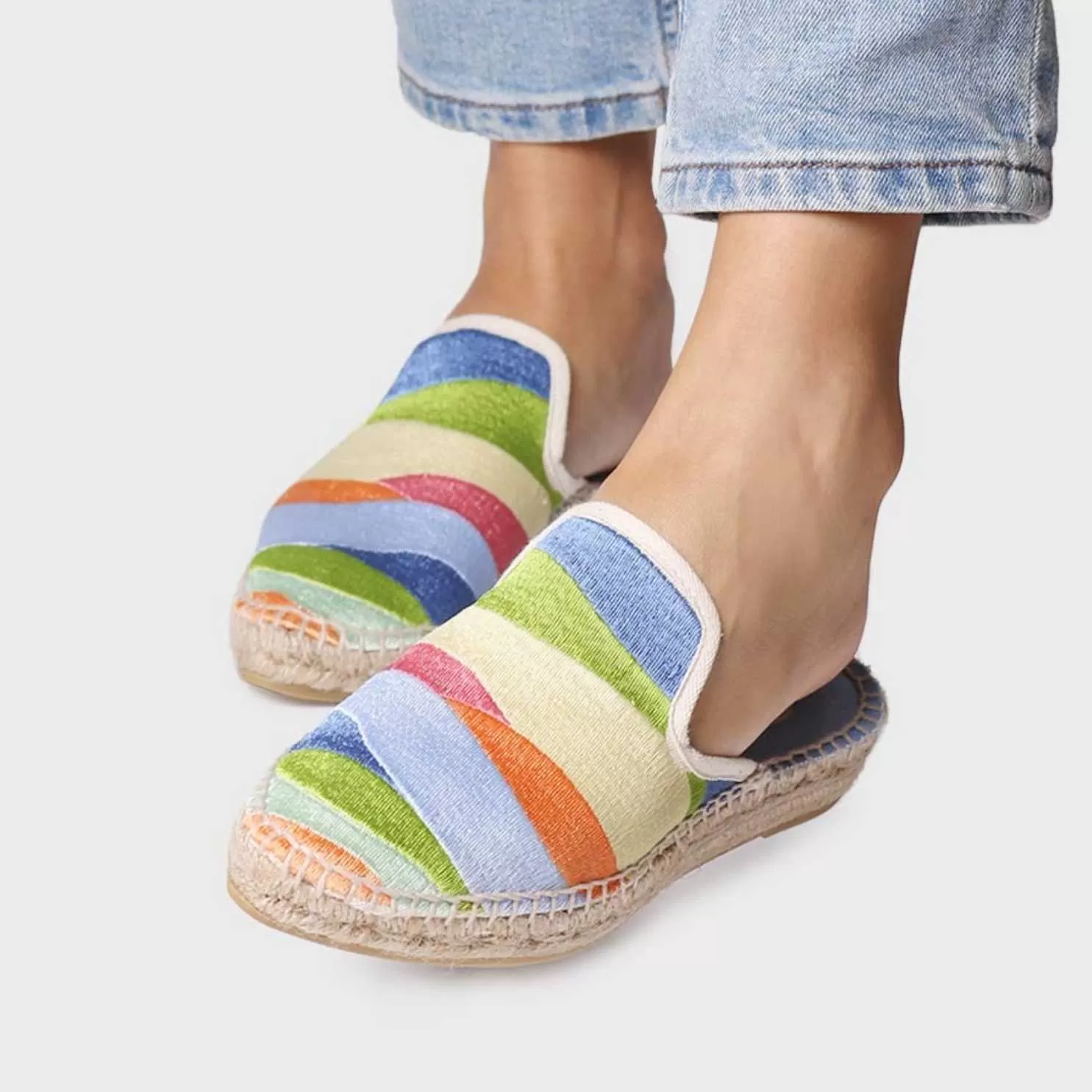 Embroidered Mules style Espadrille for Women - Culip