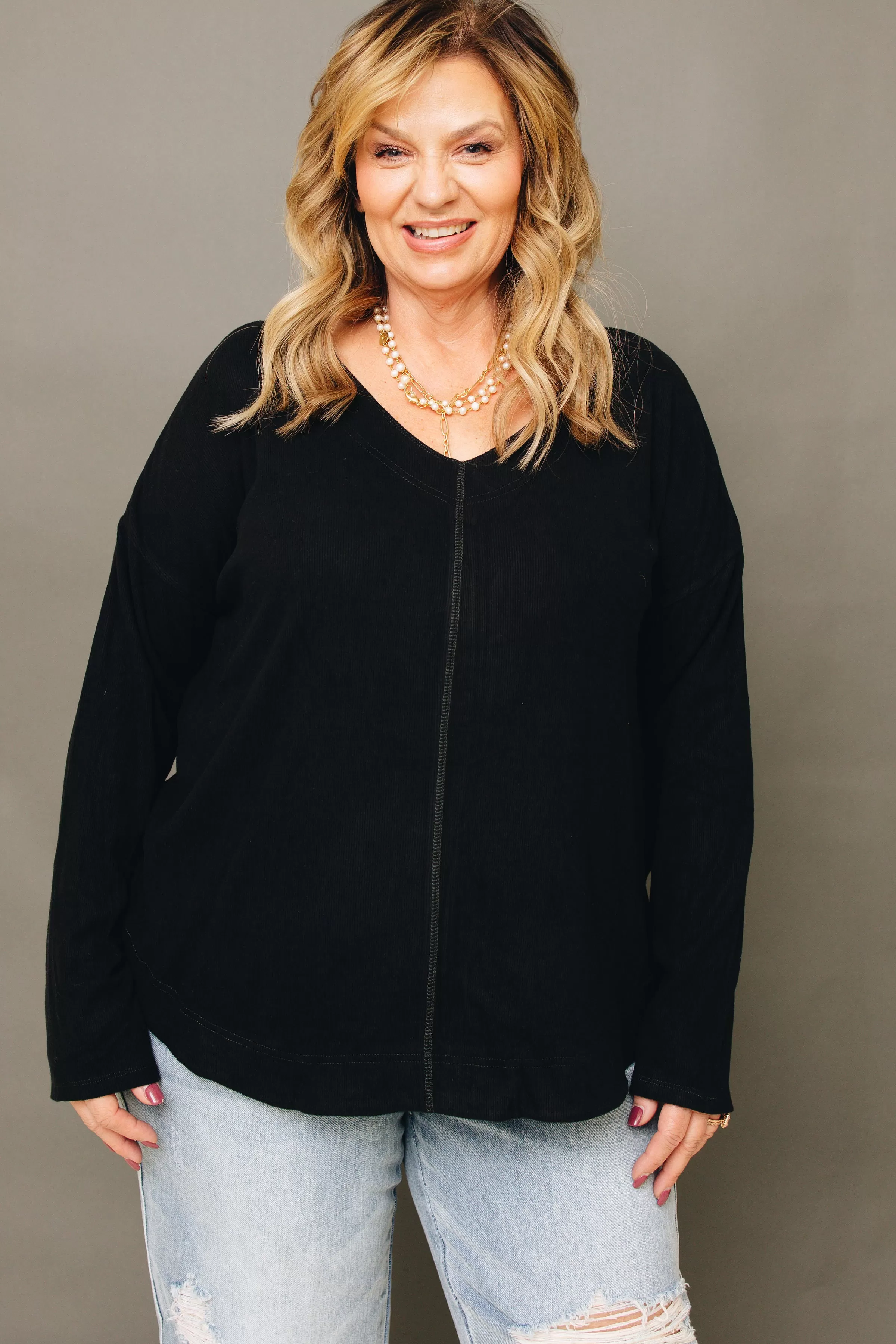 Essential Brushed Rib Layering Top (S-3XL)