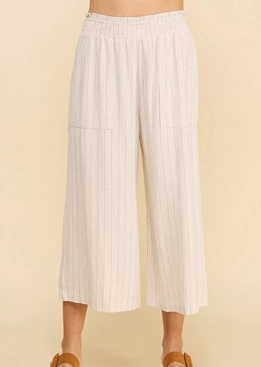 FINAL SALE - Crop Pinstripe Pants