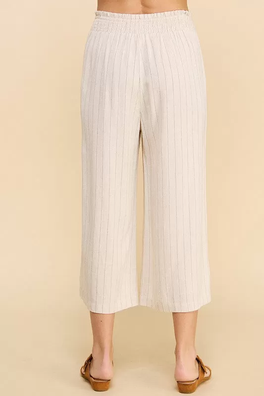 FINAL SALE - Crop Pinstripe Pants