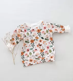 floral sweatshirt  9-12 mths