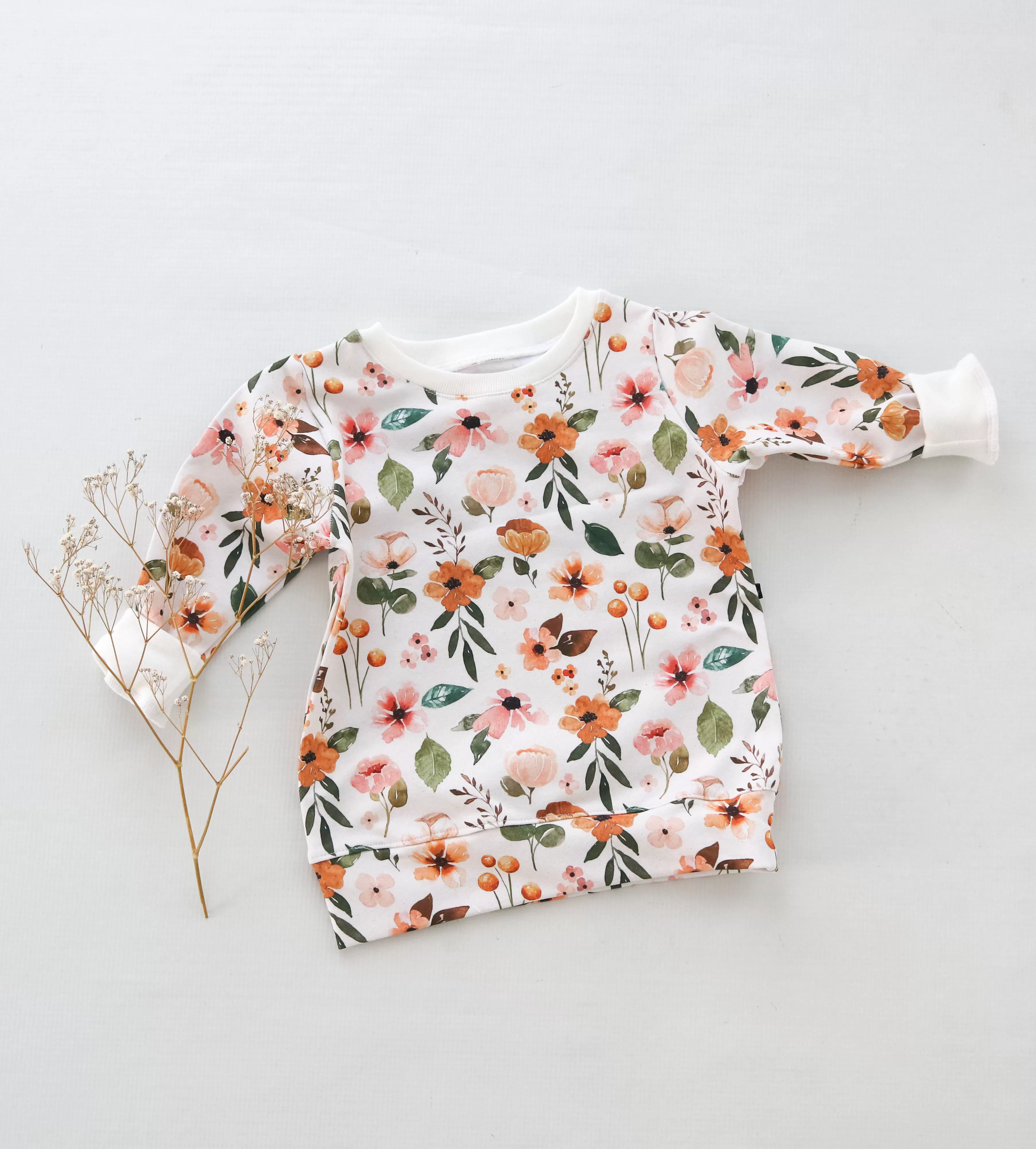 floral sweatshirt  9-12 mths