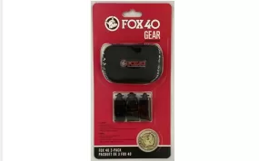 Fox 40 Pack of 3 Fox 40 whistles with case and coin 6906-0500 black 