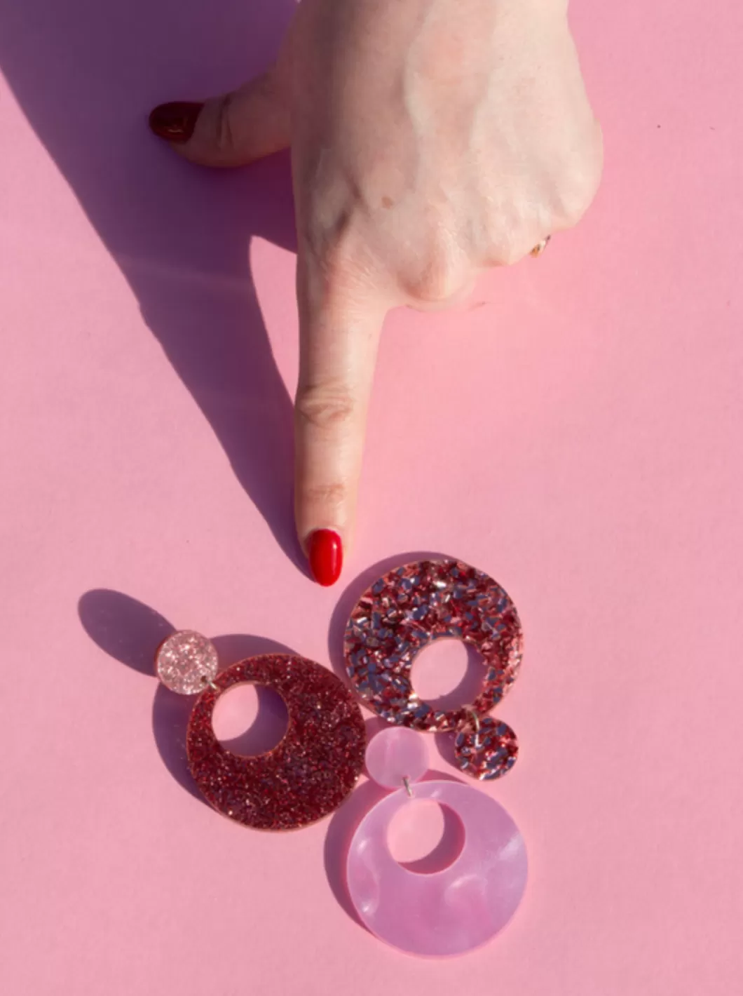 Fox and Doll Eclipse Chunky Earrings in Pink