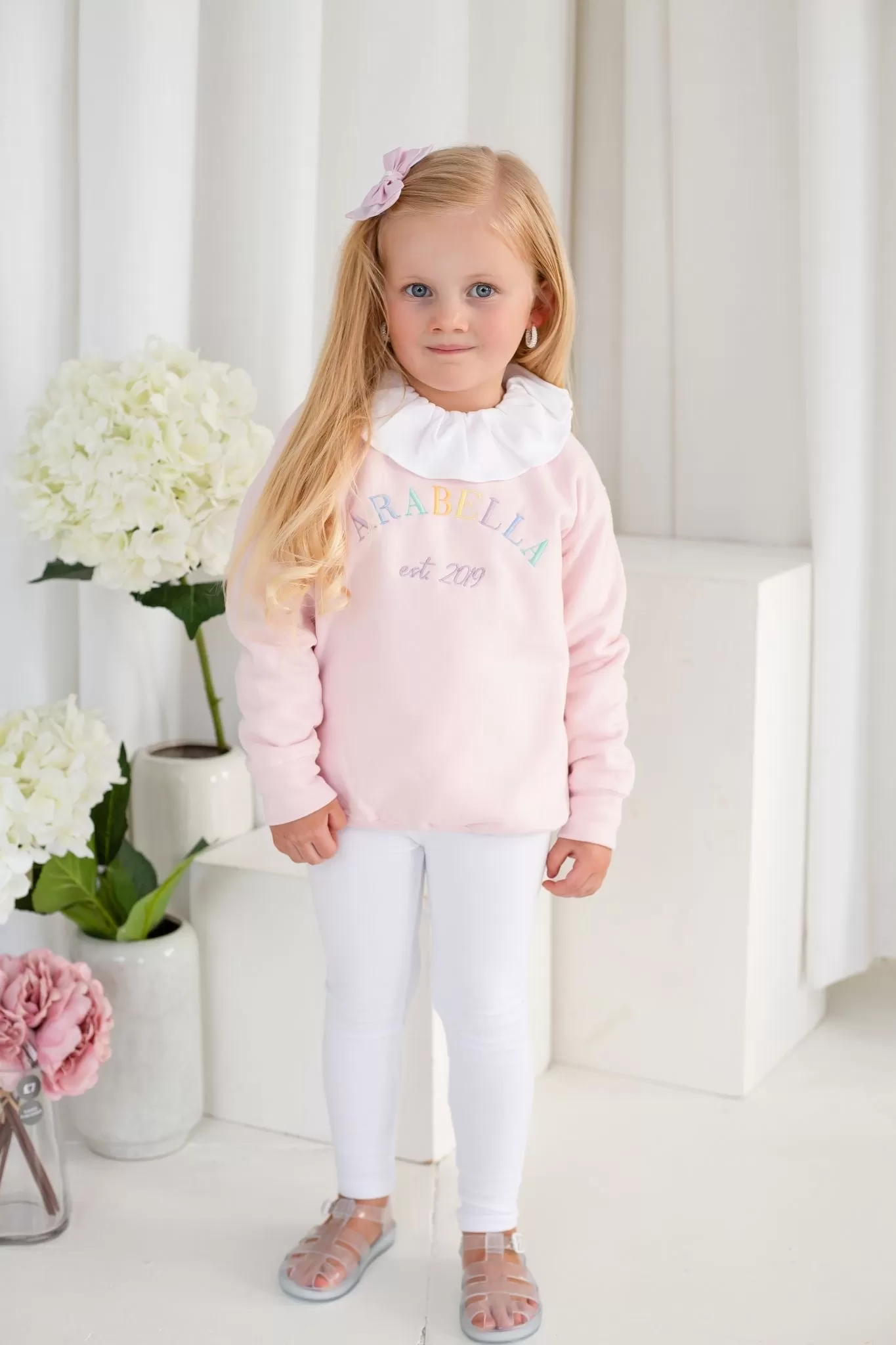 Girls Pink Est Sweater