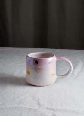 Gradient Gold Stars Mug - Pink Sky