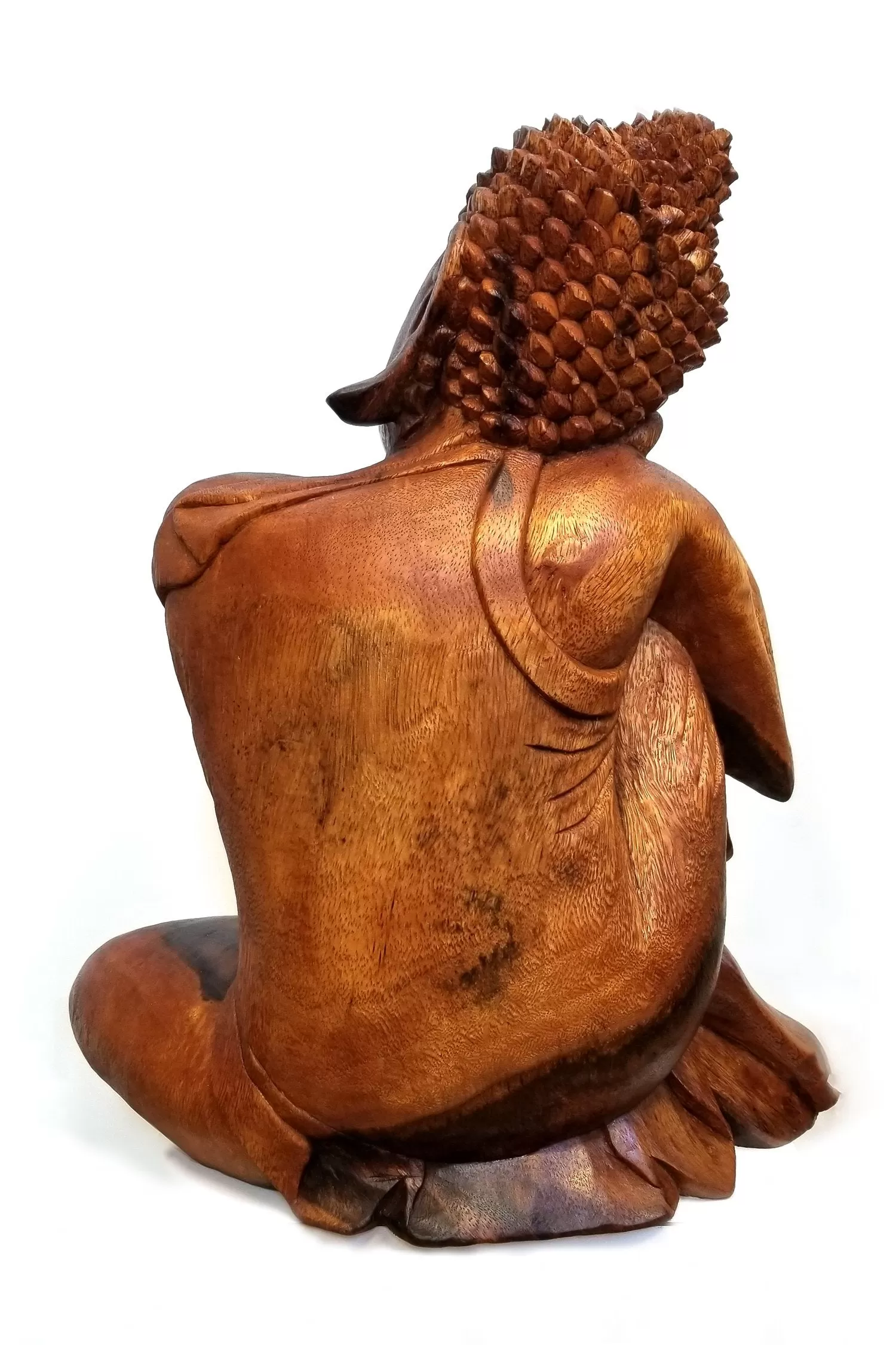 Hand Carved Wooden Relaxing Buddha (40 cm)