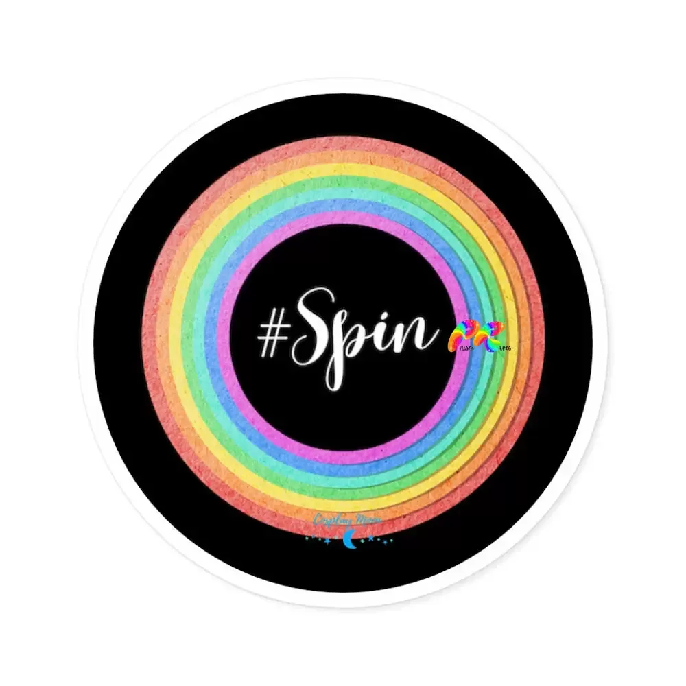 Hashtag Spin In A Rainbow Circle