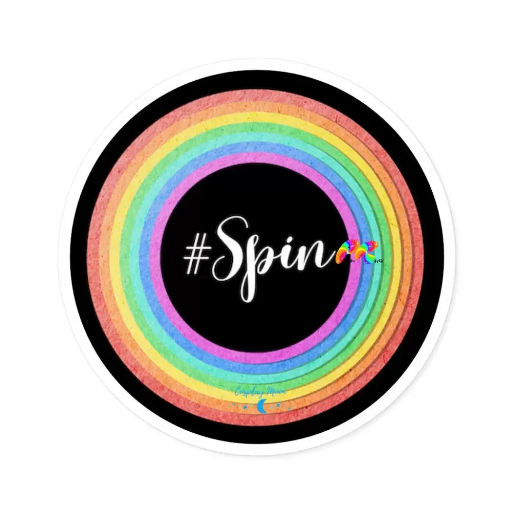 Hashtag Spin In A Rainbow Circle