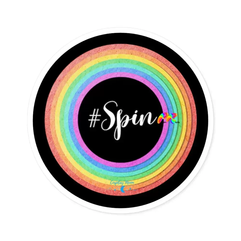 Hashtag Spin In A Rainbow Circle