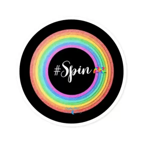 Hashtag Spin In A Rainbow Circle