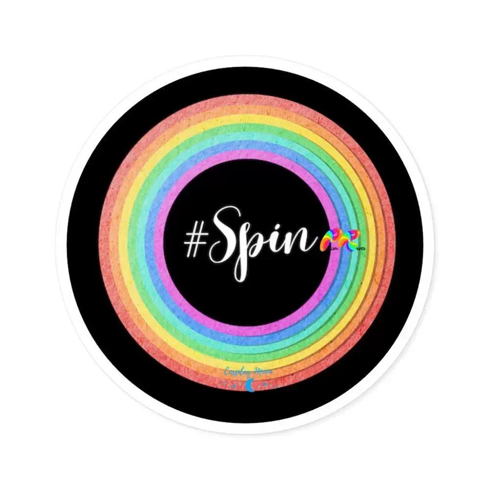 Hashtag Spin In A Rainbow Circle