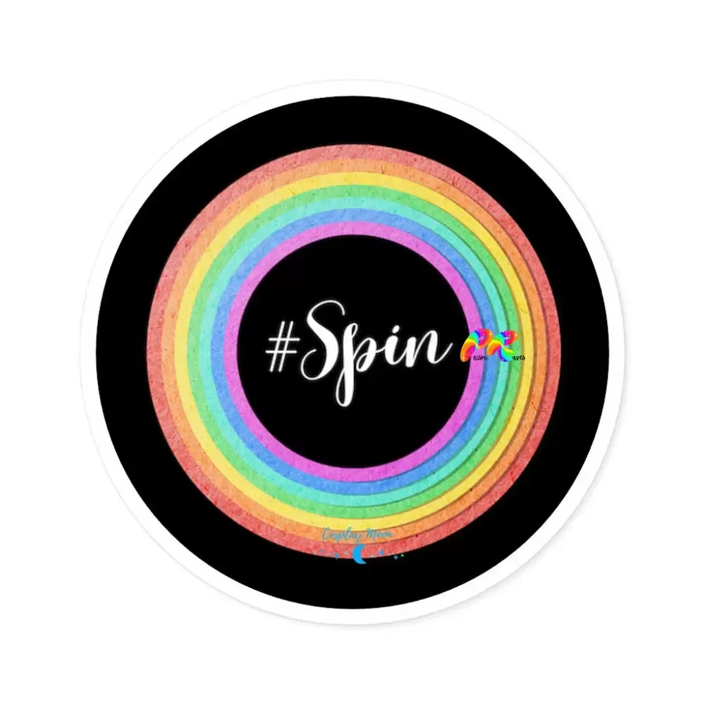 Hashtag Spin In A Rainbow Circle