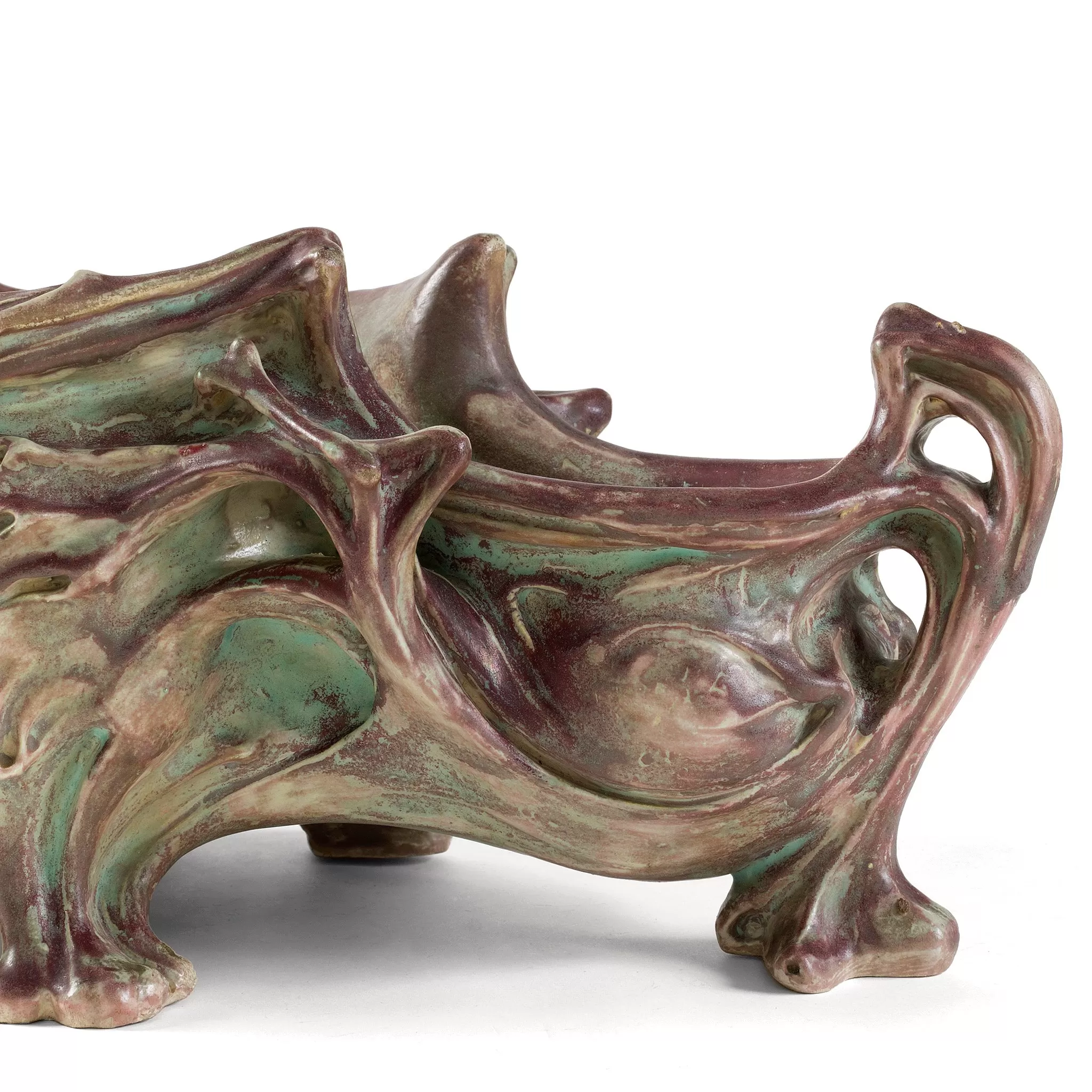 Hector Guimard Large Glazed Ceramic Planter