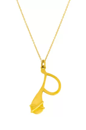 Heirloom 'P' Alpha Charm Necklace