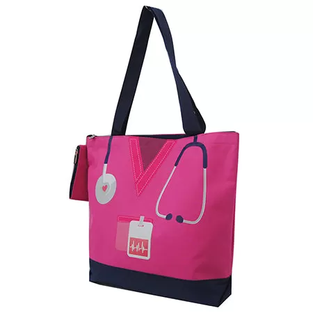 Hot Pink Nurse Life NGIL Canvas Tote Bag