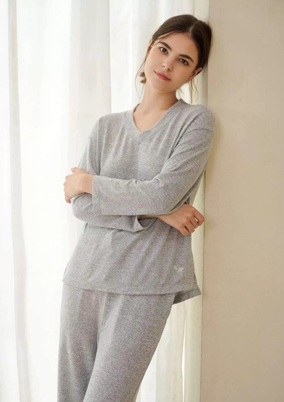 HSIA Knit Long Sleeve Pajama Set