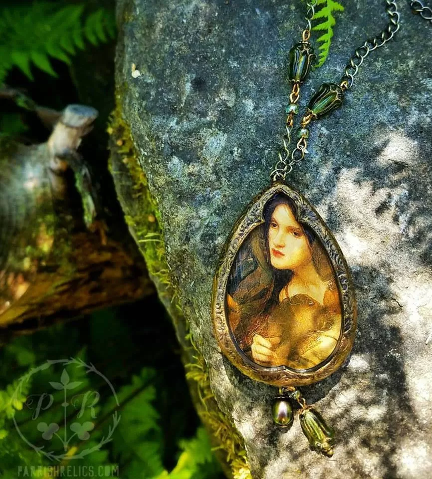 In a Glade ~ J.W.Waterhouse Pictorial Shrine Amulet