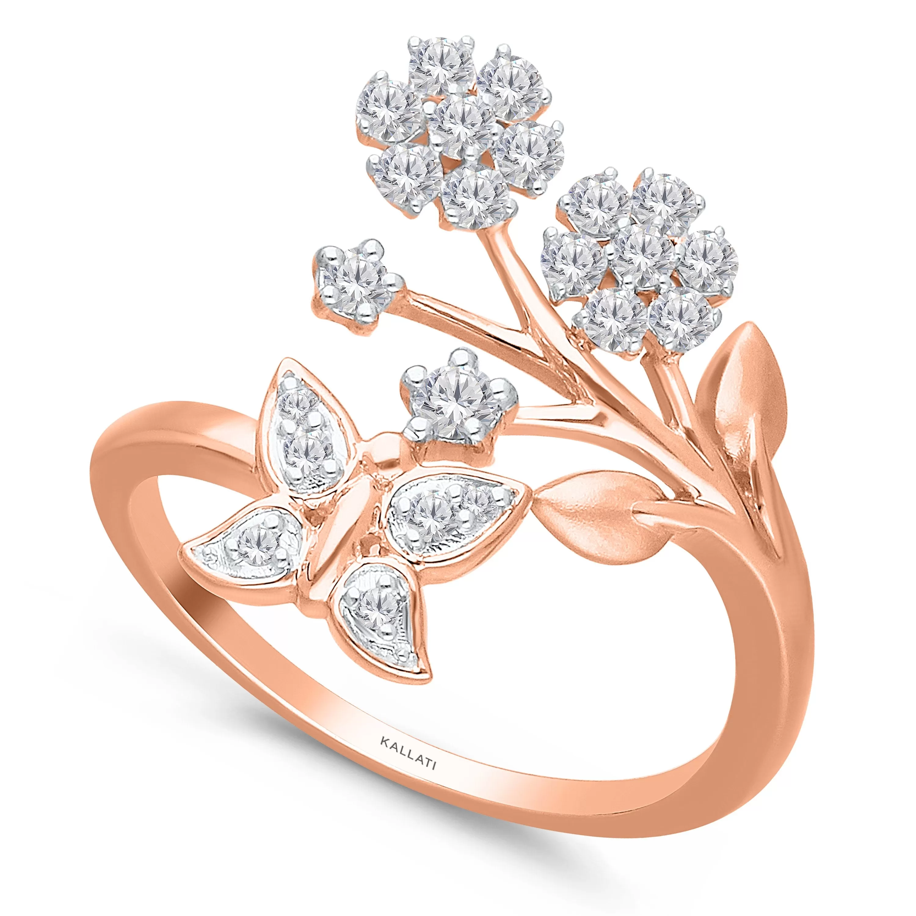 Kallati Eternal Flower Ring in 14K Rose Gold