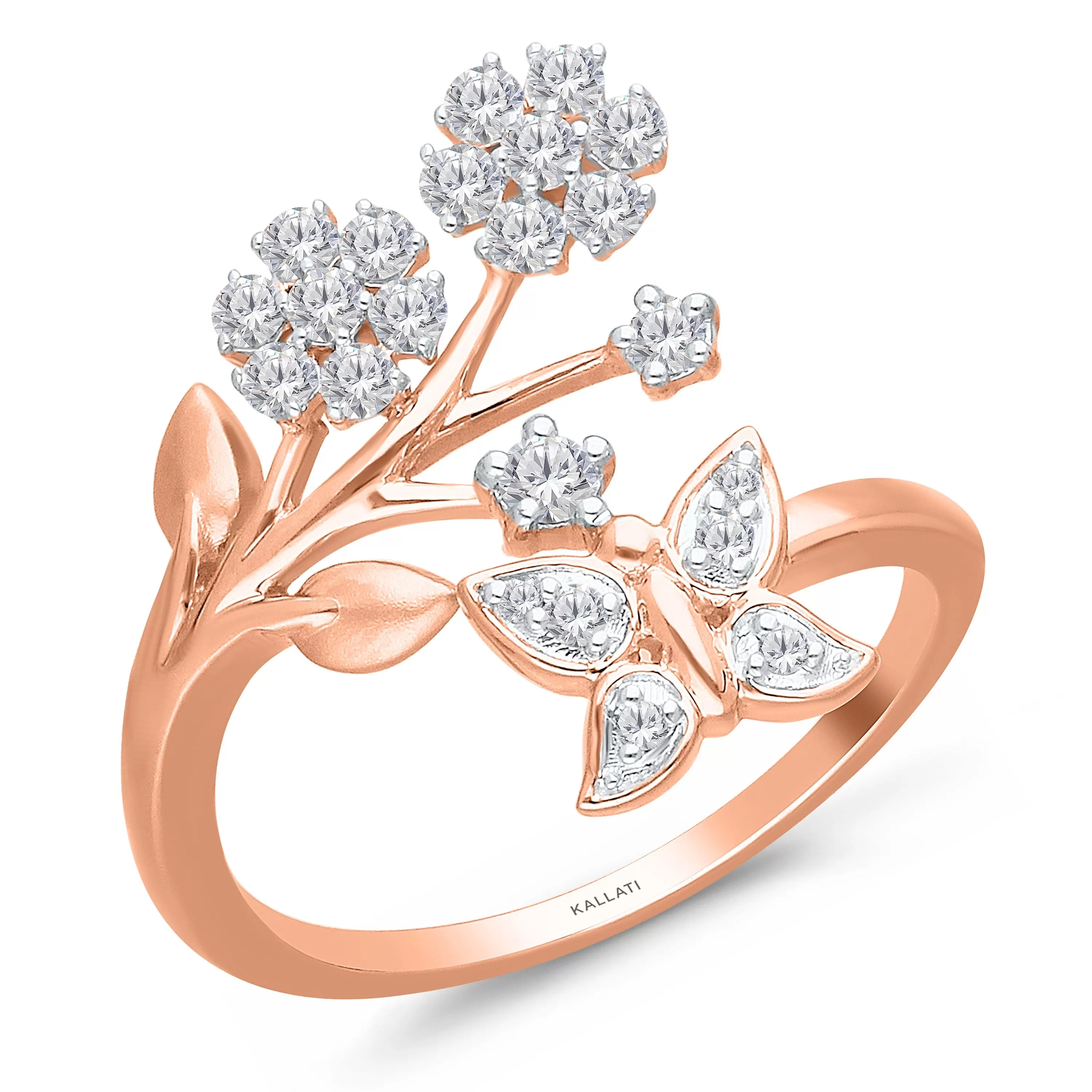 Kallati Eternal Flower Ring in 14K Rose Gold