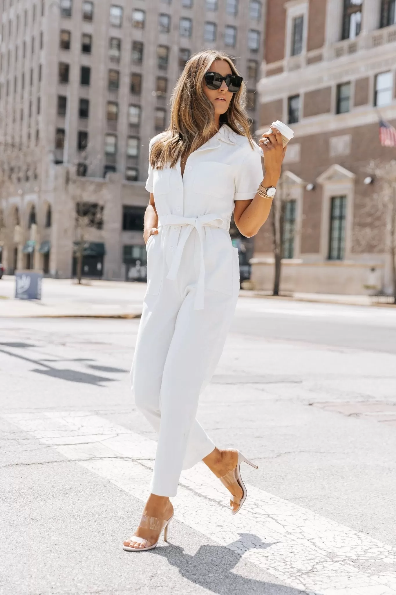 Kendall White Washed Jumpsuit