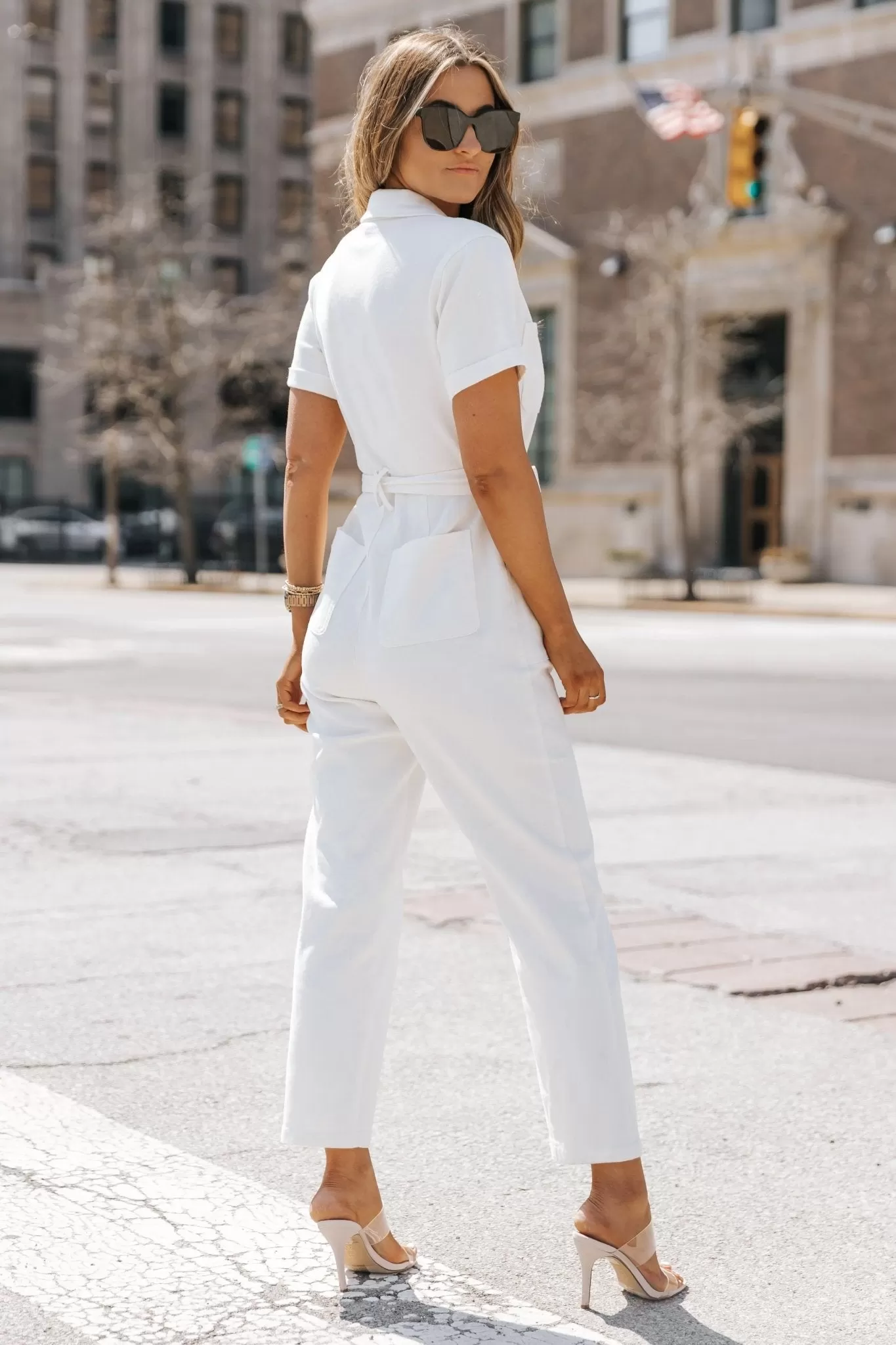 Kendall White Washed Jumpsuit