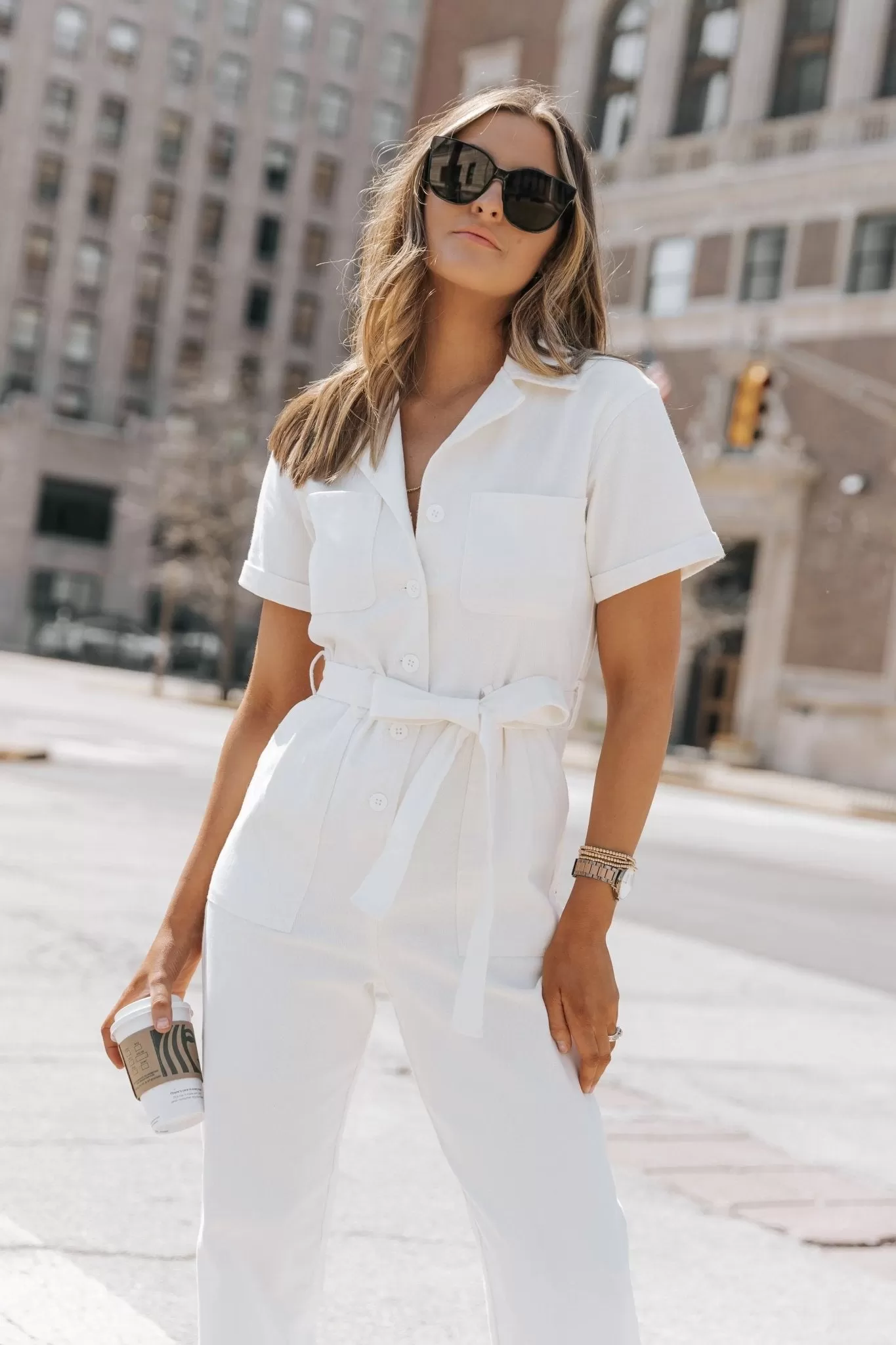 Kendall White Washed Jumpsuit