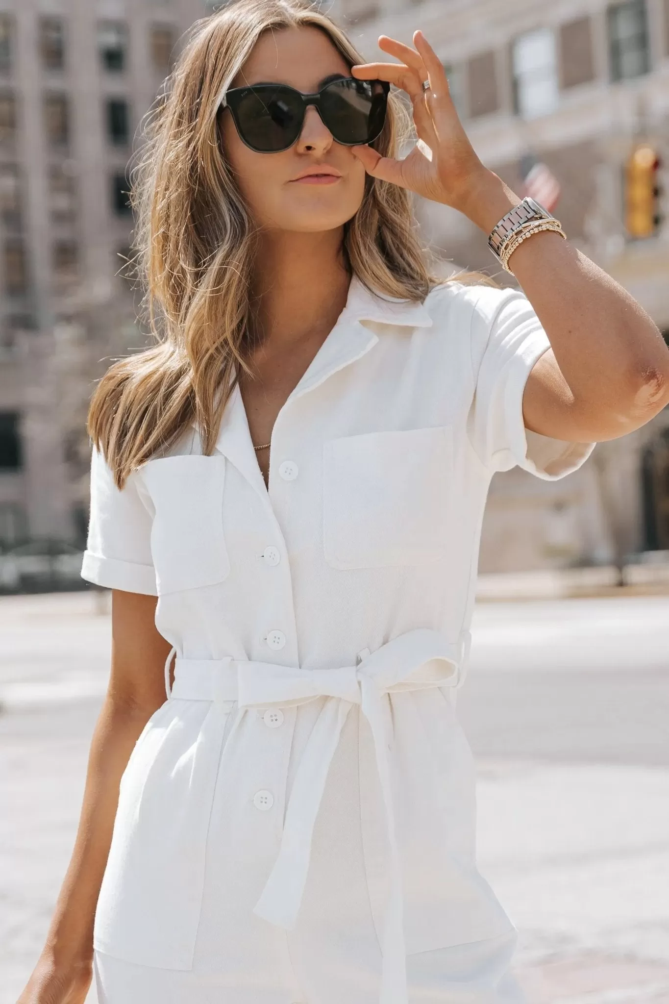 Kendall White Washed Jumpsuit